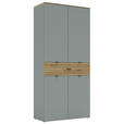 SCHUHSCHRANK 90/196/41 cm  - Schwarz/Eiche Artisan, MODERN, Holzwerkstoff/Metall (90/196/41cm) - Voleo
