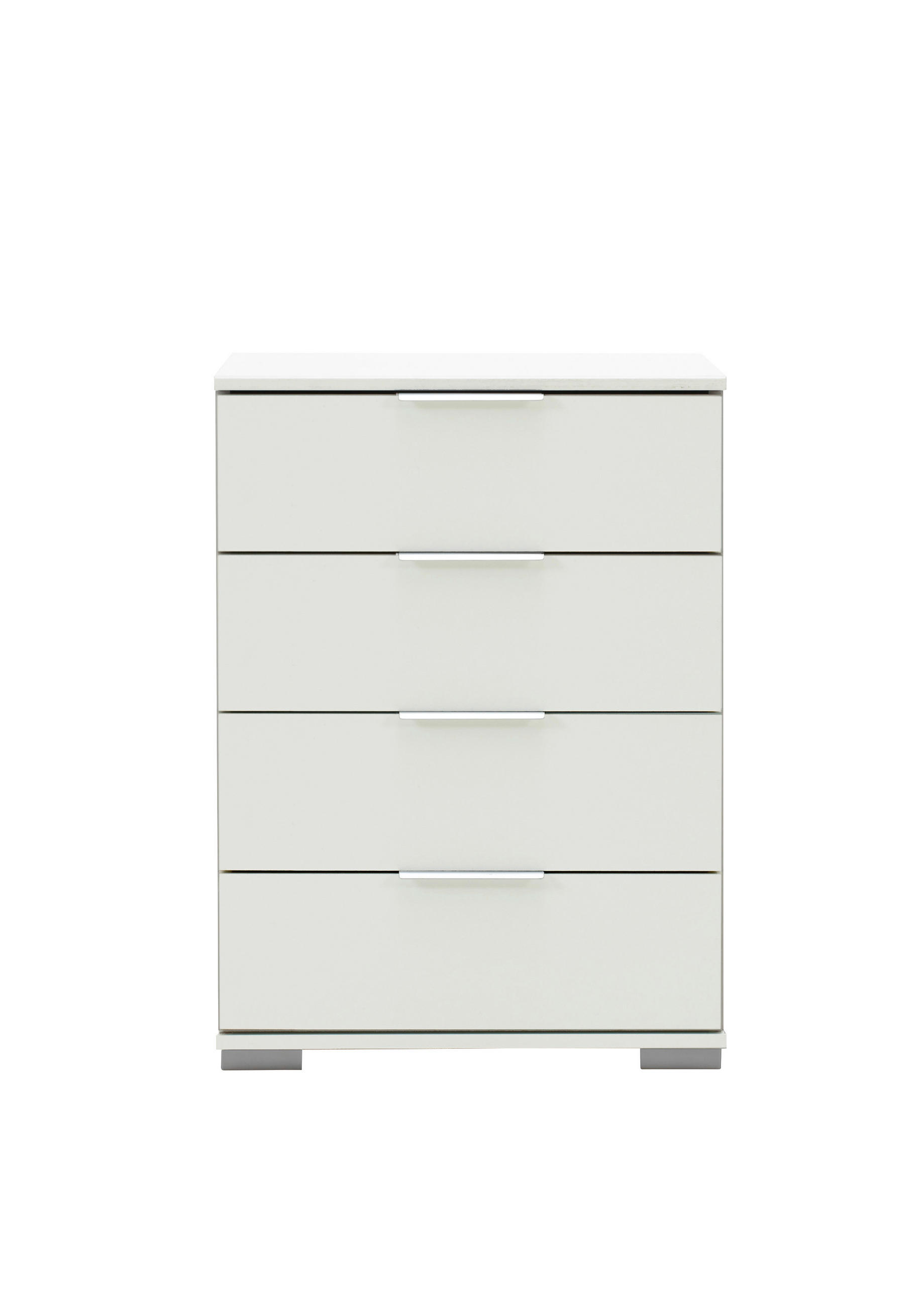 NOČNA OMARICA, bela  - barve kroma/bela, Design, kovina/umetna masa (52/74/38cm) - Carryhome