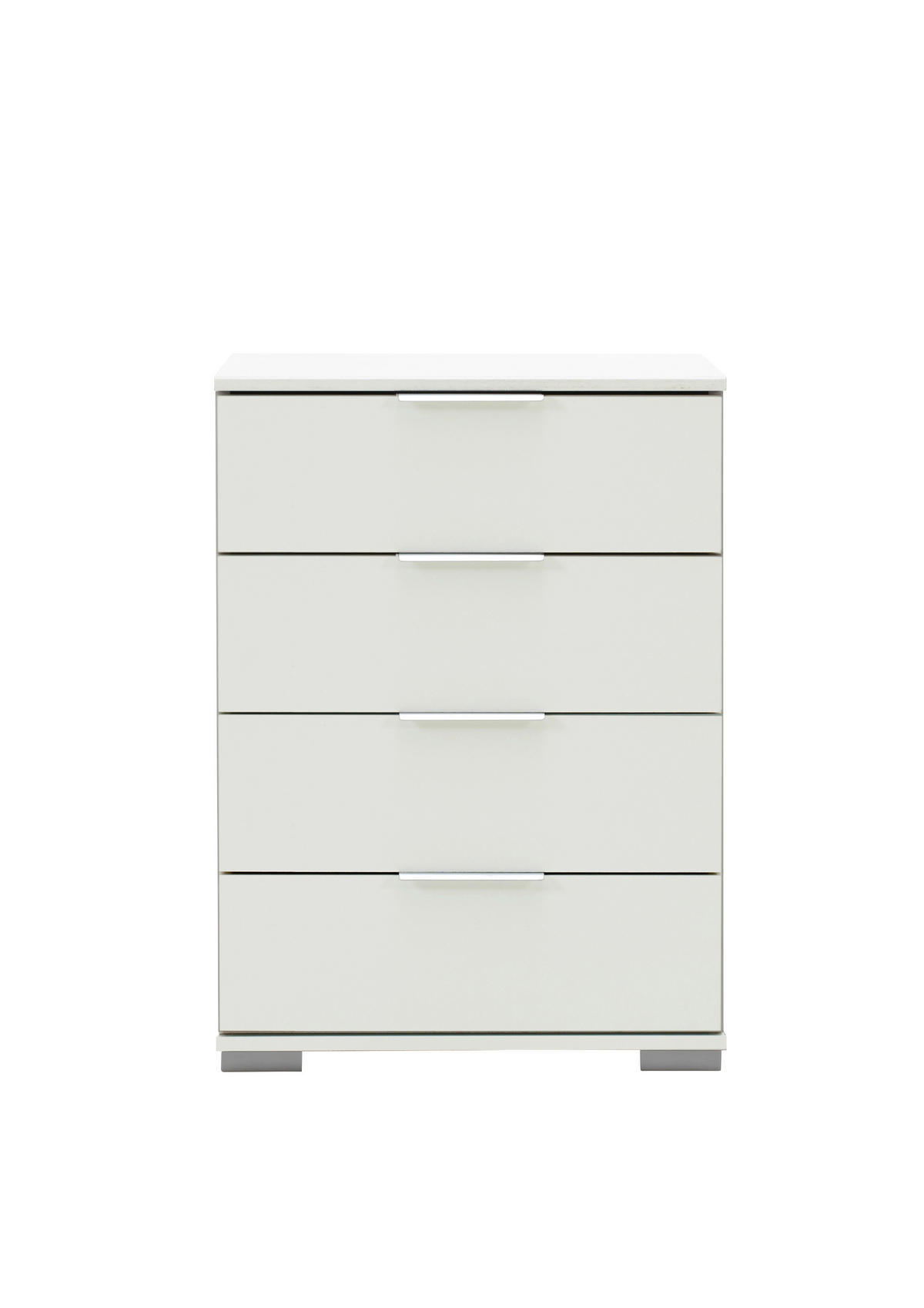 NOČNA OMARICA, bela  - barve kroma/bela, Design, kovina/umetna masa (52/74/38cm) - Carryhome