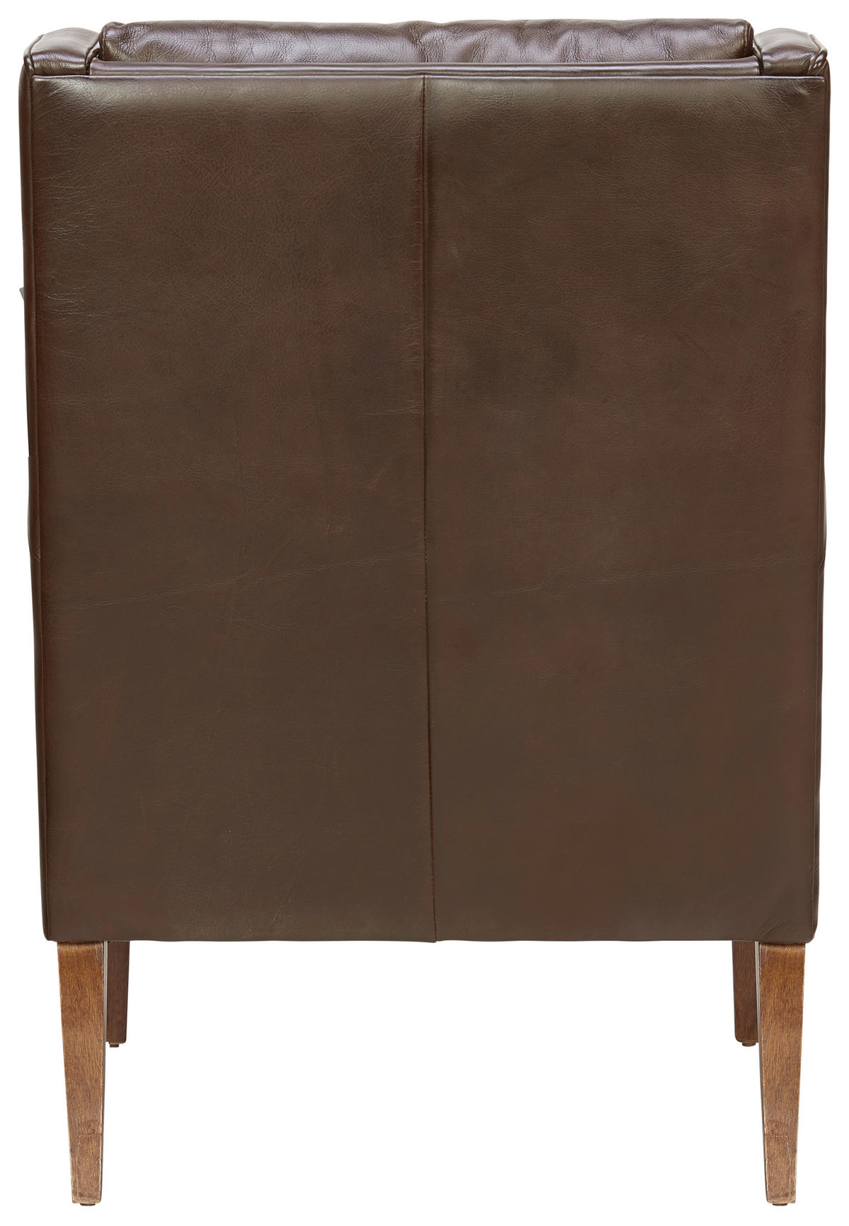 ÖRONLAPPSFÅTÖLJ i trä, läder brun  - brun, Lifestyle, läder/trä (69/103/89cm) - Ambia Home