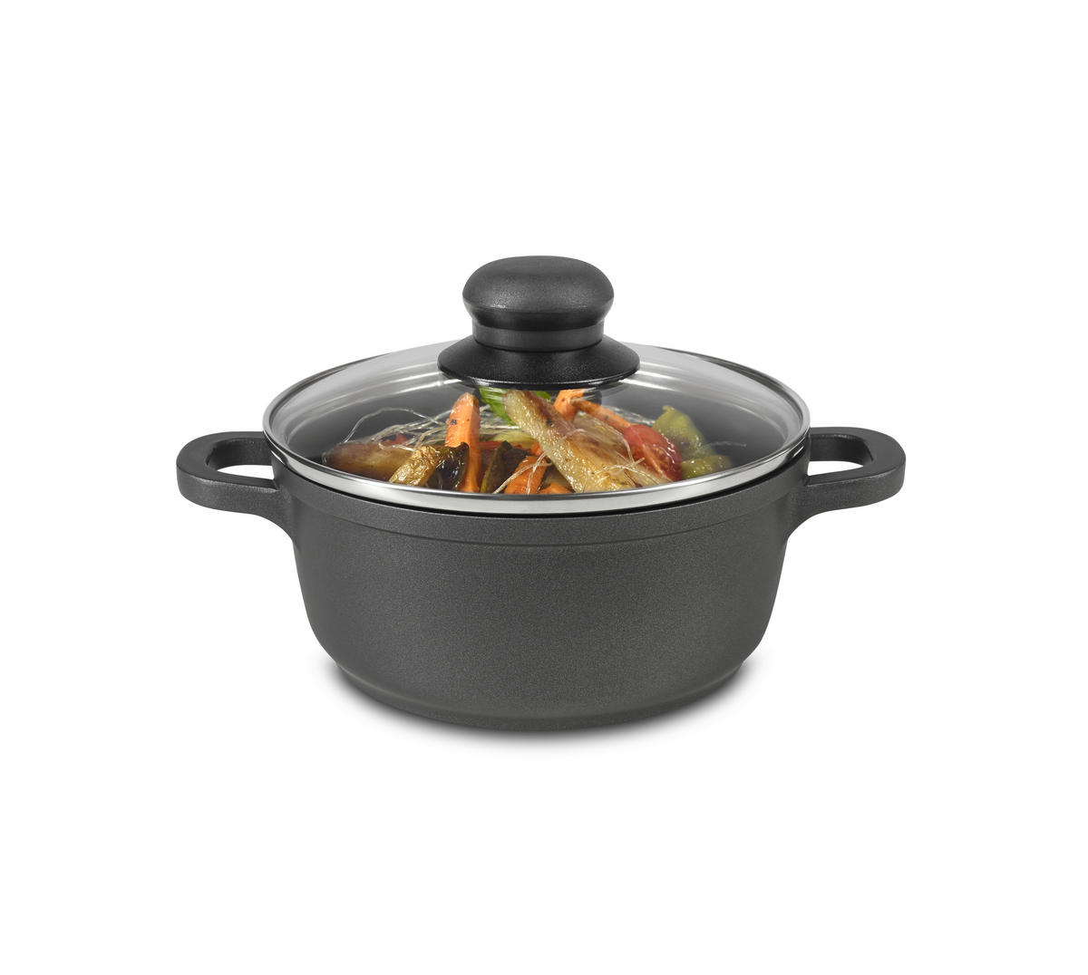 KOCHTOPF Turin 1,05 l  - Klar/Edelstahlfarben, Konventionell, Glas/Kunststoff (16/8,5cm) - Homeware Profession.