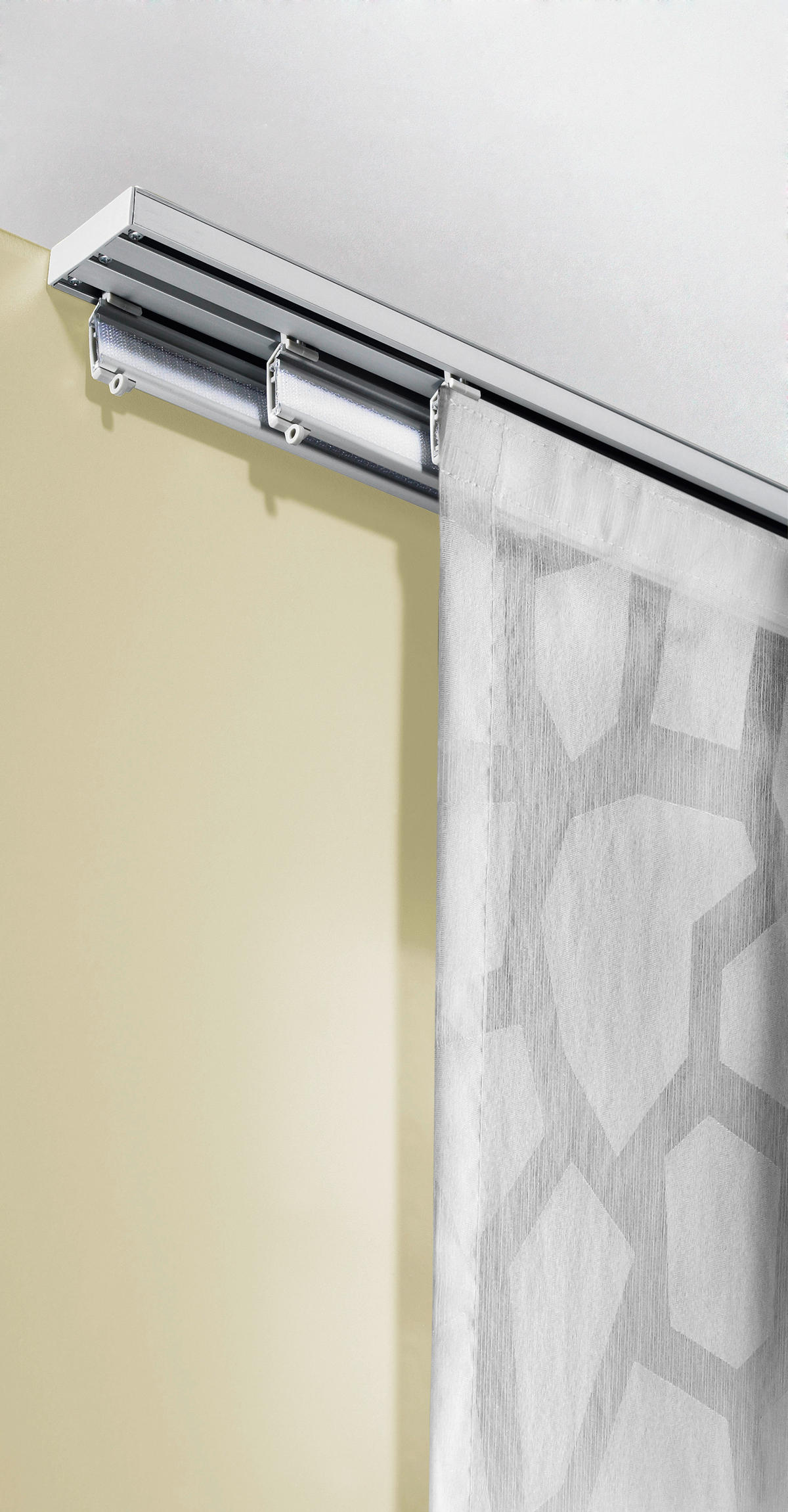 FLÄCHENVORHANGSCHIENE  160 cm  - Weiß, Design, Metall (160cm) - Homeware
