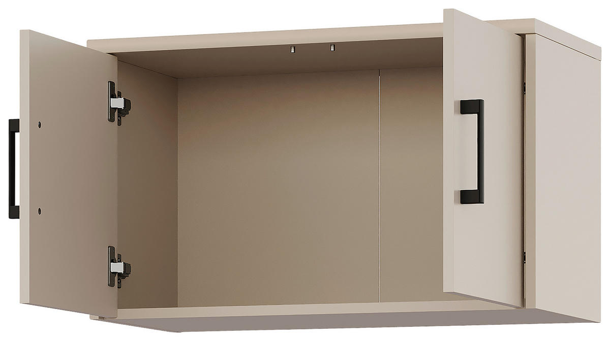 SZEKRÉNYRÁTÉT  - kasmírszínű/fekete, Basics, faalapú anyag/fém (72/43/36cm) - Xora