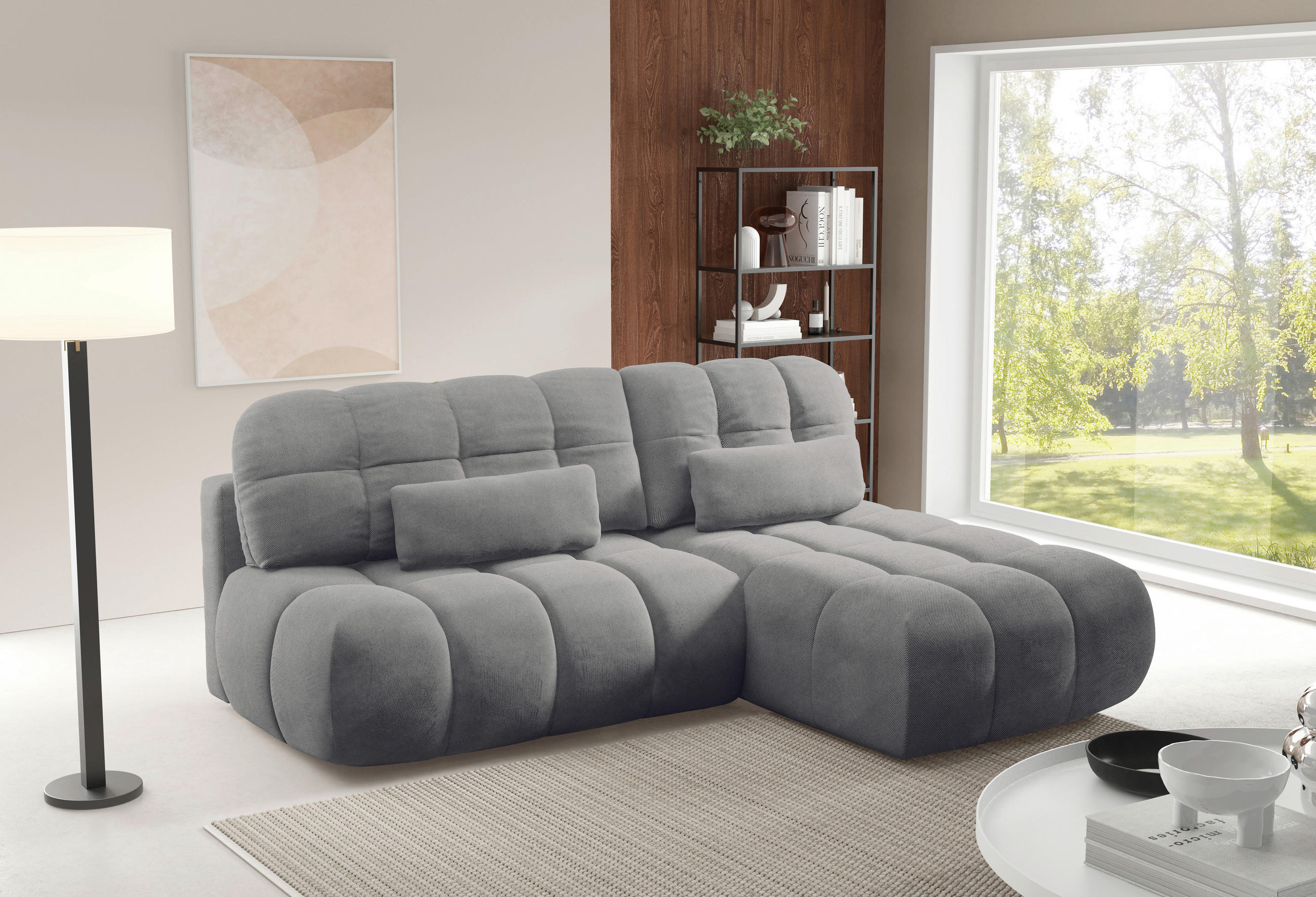 Livetastic Ecksofa Taranto Dunkelgrau 225x172 cm