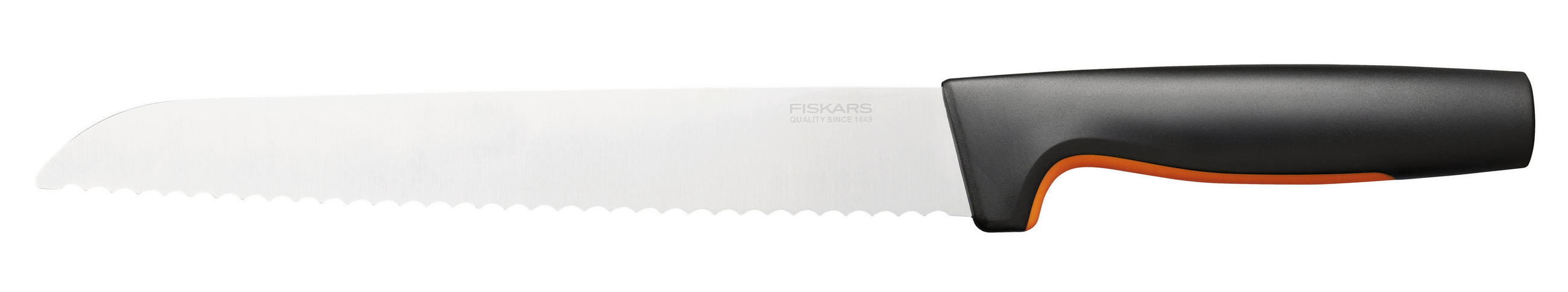 KENYÉRVÁGÓ KÉS 21 cm  - fekete/narancs, Basics, műanyag (21cm) - Fiskars