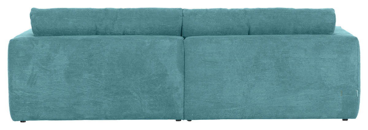 BIGSOFA in Cord Petrol  - Petrol/Schwarz, Konventionell, Kunststoff/Textil (260/66/115cm) - MID.YOU