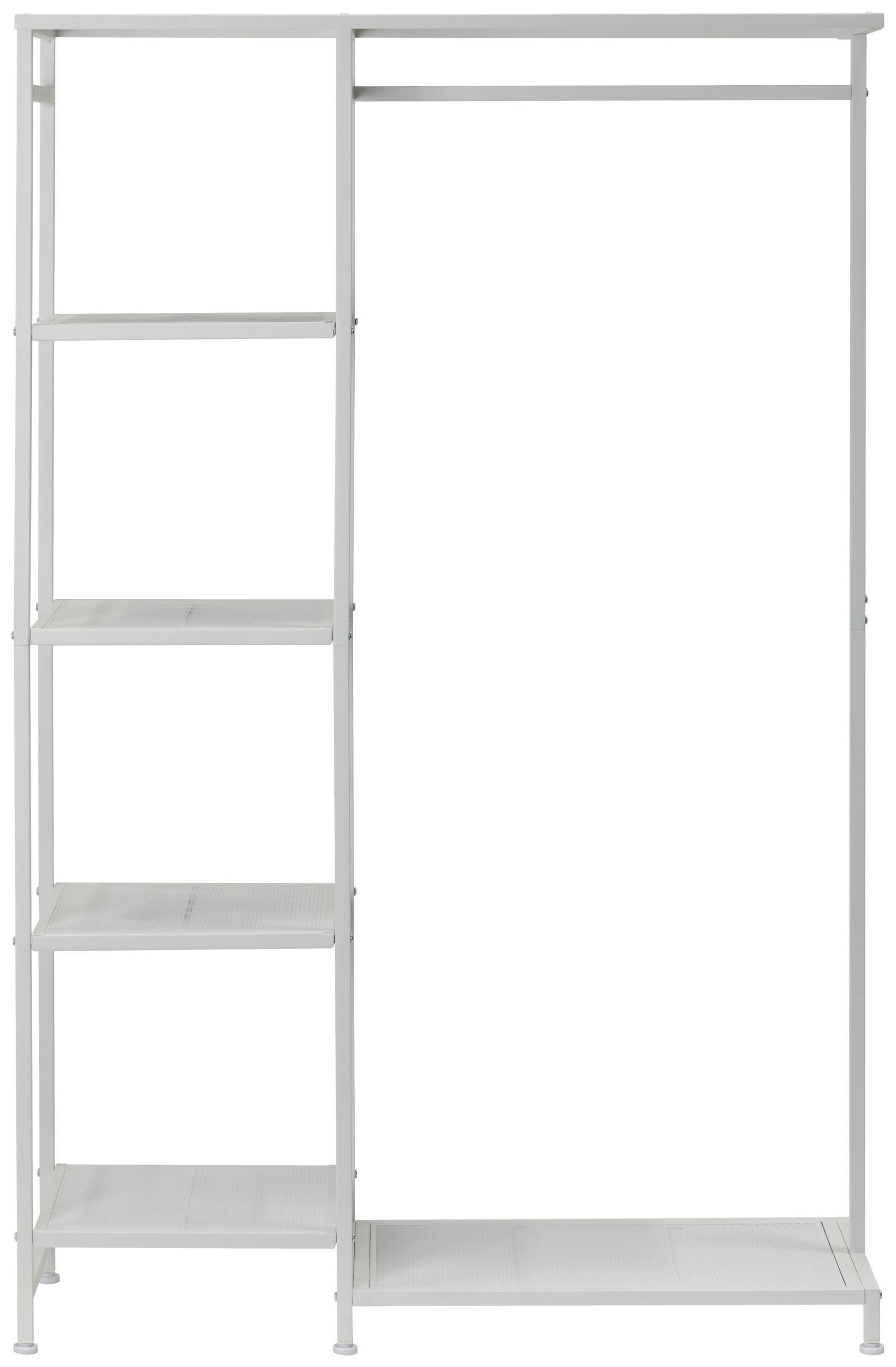 STOJAN DO ŠATNY, 100/165/36 cm - bílá, Moderní, kov (100/165/36cm) - PBJ