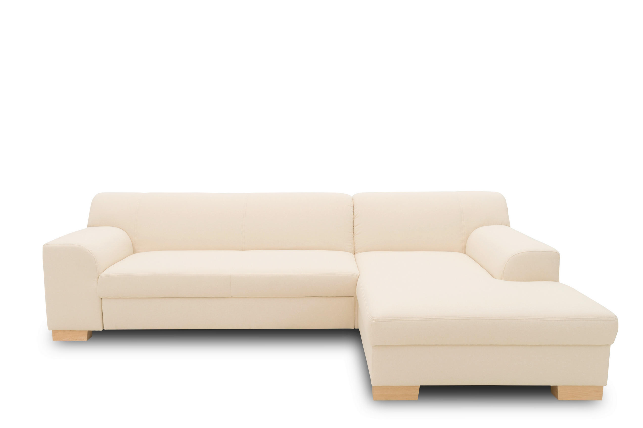 ECKSCHLAFSOFA TINOS Beige Webstoff  - Beige, Basics, Textil (273/157cm) - MID.YOU