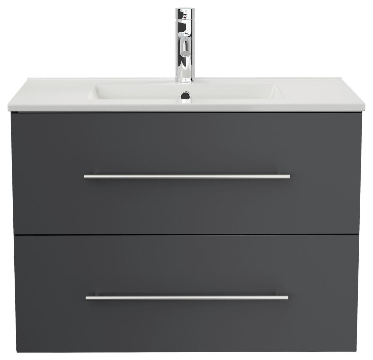 WASCHTISCHKOMBI 81 cm  - Graphitfarben/Weiß, Basics, Keramik/Holzwerkstoff (81cm) - MID.YOU