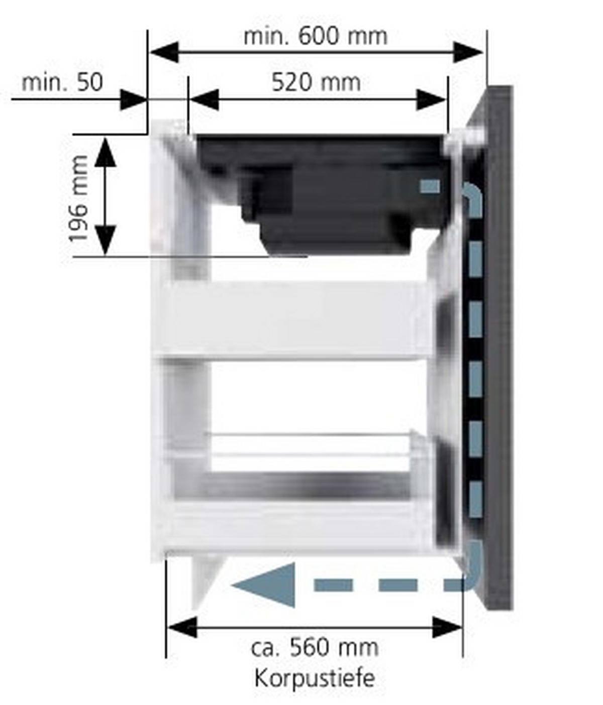 BACKOFENSET CLS912  - Schwarz, Basics, Glas/Metall (59,6/59,5/56,9cm) - Oranier
