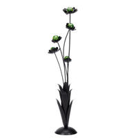 DEKOR VIRÁG - fekete/zöld, Basics, Üveg/fém (46/164/36cm) - Ambia Home