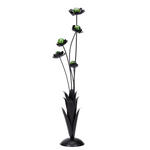 DEKOBLUME - Schwarz/Grün, Basics, Glas/Metall (46/164/36cm) - Ambia Home