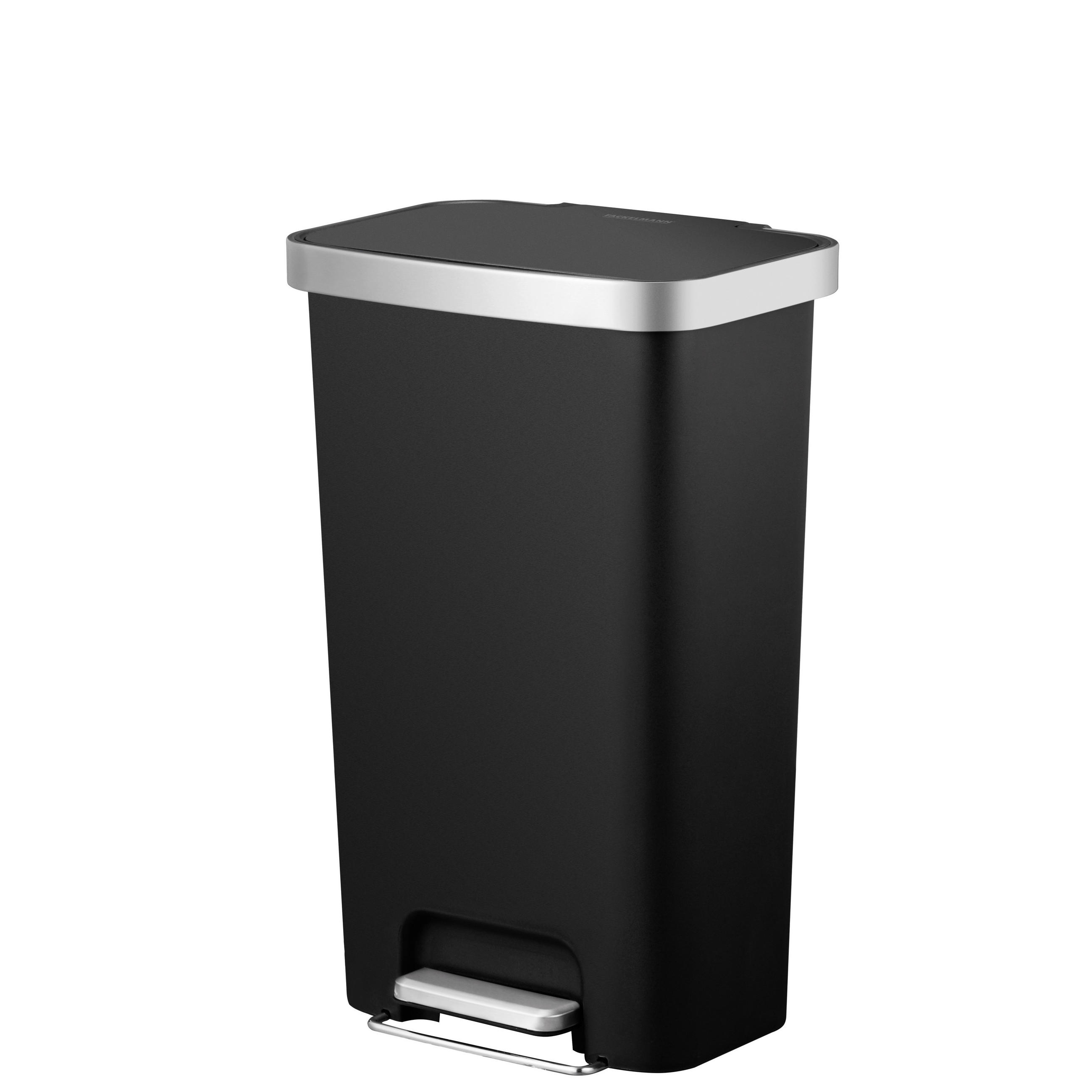 ABFALLEIMER Seattle 45 L  - Anthrazit/Schwarz, Basics, Kunststoff (40,9/29,7/65,2cm) - Fackelmann