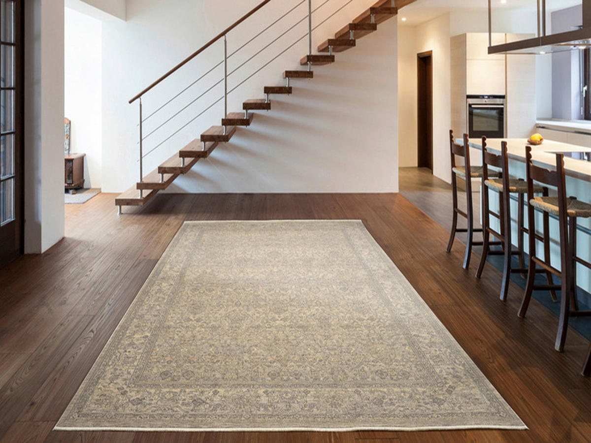 WEBTEPPICH  Wohnzimmer 80/150 cm Provence Naturfarben, Hellgrau rechteckig  - Hellgrau/Naturfarben, LIFESTYLE, Textil (80/150cm) - Dieter Knoll