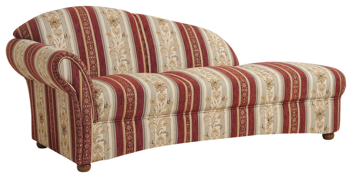 RÉCAMIERE in Chenille Rot, Beige  - Beige/Rot, Design, Holz/Textil (191/83/81cm) - Max Winzer