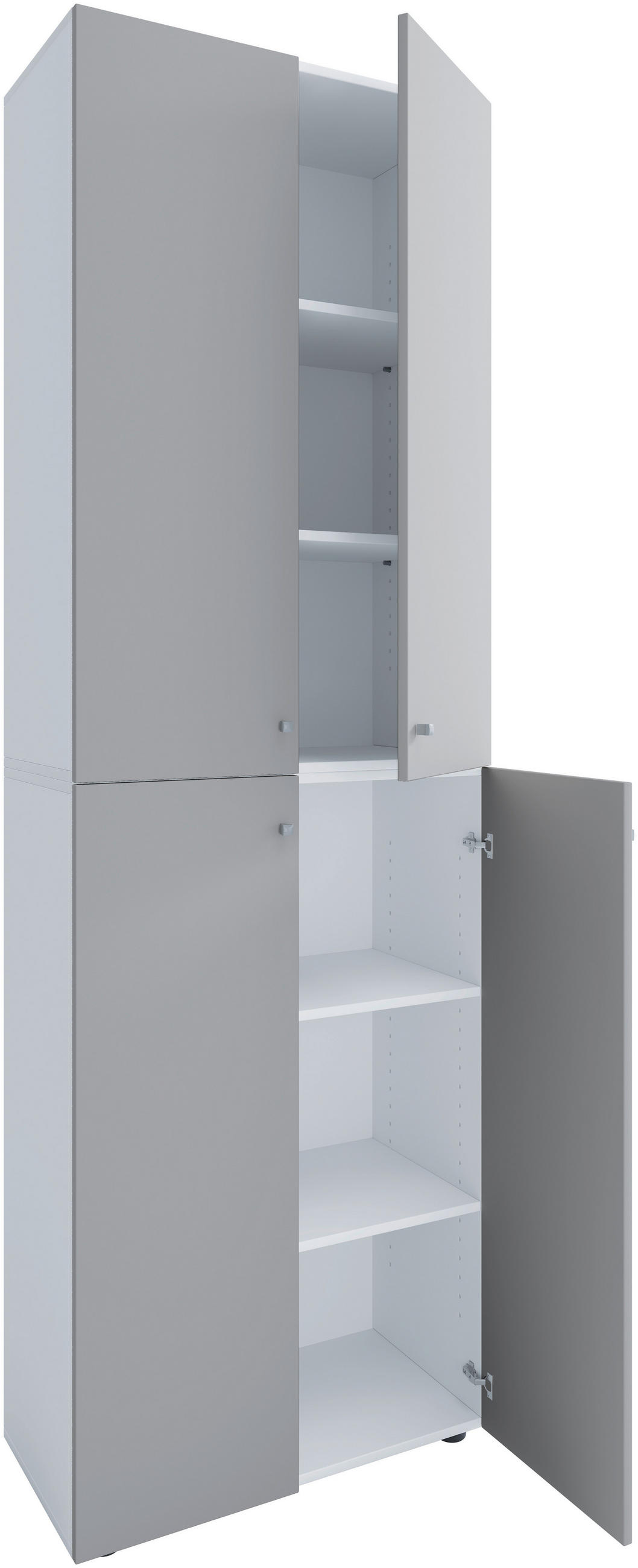 AKTENSCHRANK Grau, Weiß  - Weiß/Grau, Design, Holzwerkstoff (70/220/39cm) - MID.YOU