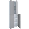 AKTENSCHRANK 70/220/39 cm  - Weiss/Grau, Design, Holzwerkstoff (70/220/39cm) - MID.YOU