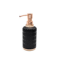 SEIFENSPENDER Kunststoff  - Schwarz/Kupferfarben, Basics, Kunststoff (7,4/19/7,4cm) - Sadena