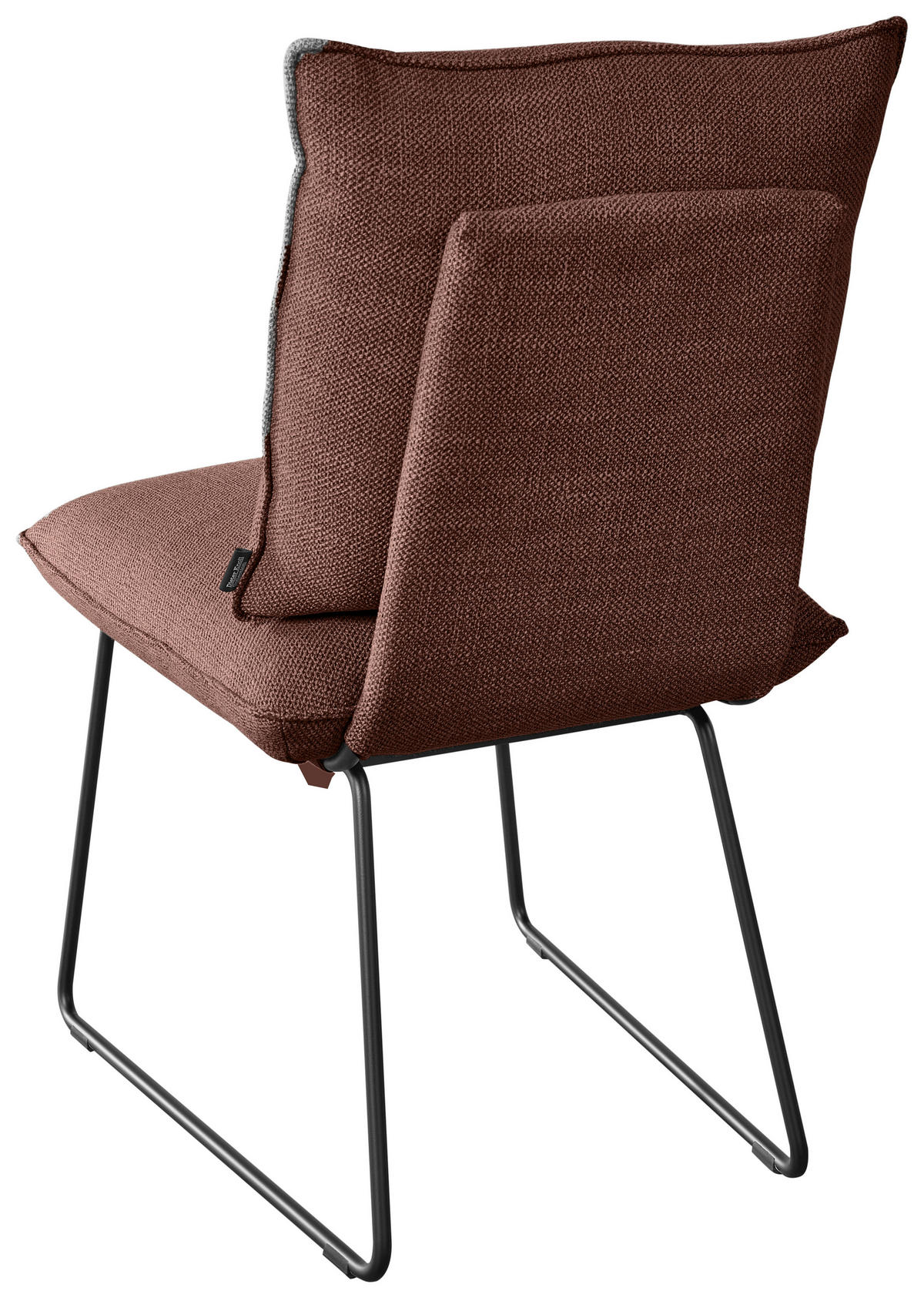 STUHL - Schwarz/Kupferfarben, Design, Textil/Metall (51/90/70cm) - Dieter Knoll