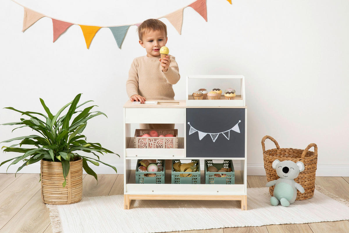 KAUFLADEN - Naturfarben/Weiß, Basics, Holz (59/30/64cm) - MUSTERKIND