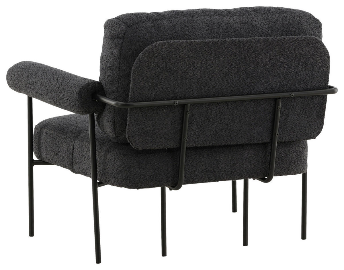 SESSEL in  - Schwarz, Design, Kunststoff/Textil (95/83/87cm) - Livetastic