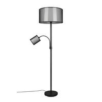 GOLVLAMPA Burton 45/174 cm    - grå/svart, Basics, metall/textil (45/174cm) - Trio Leuchten