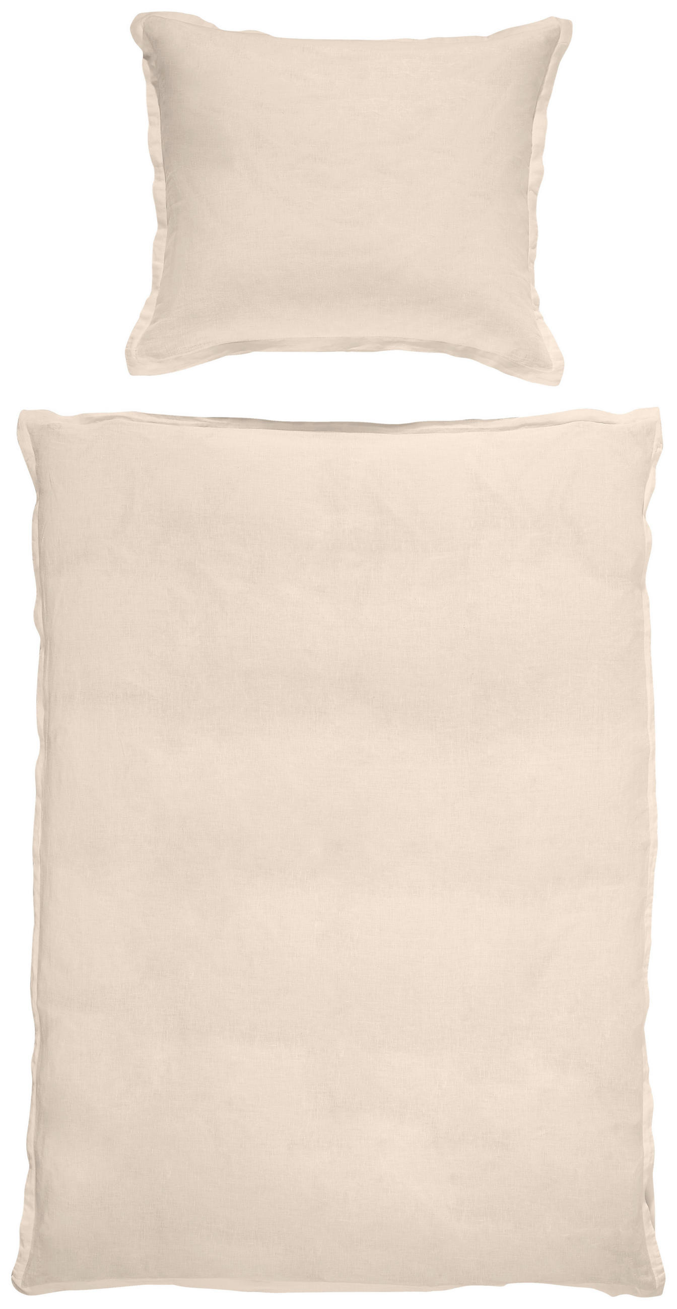 BETTWÄSCHESET Leinenoptik 140/200 cm  70 cm/90 cm  - Beige, Trend, Textil (140/200cm) - Ambiente