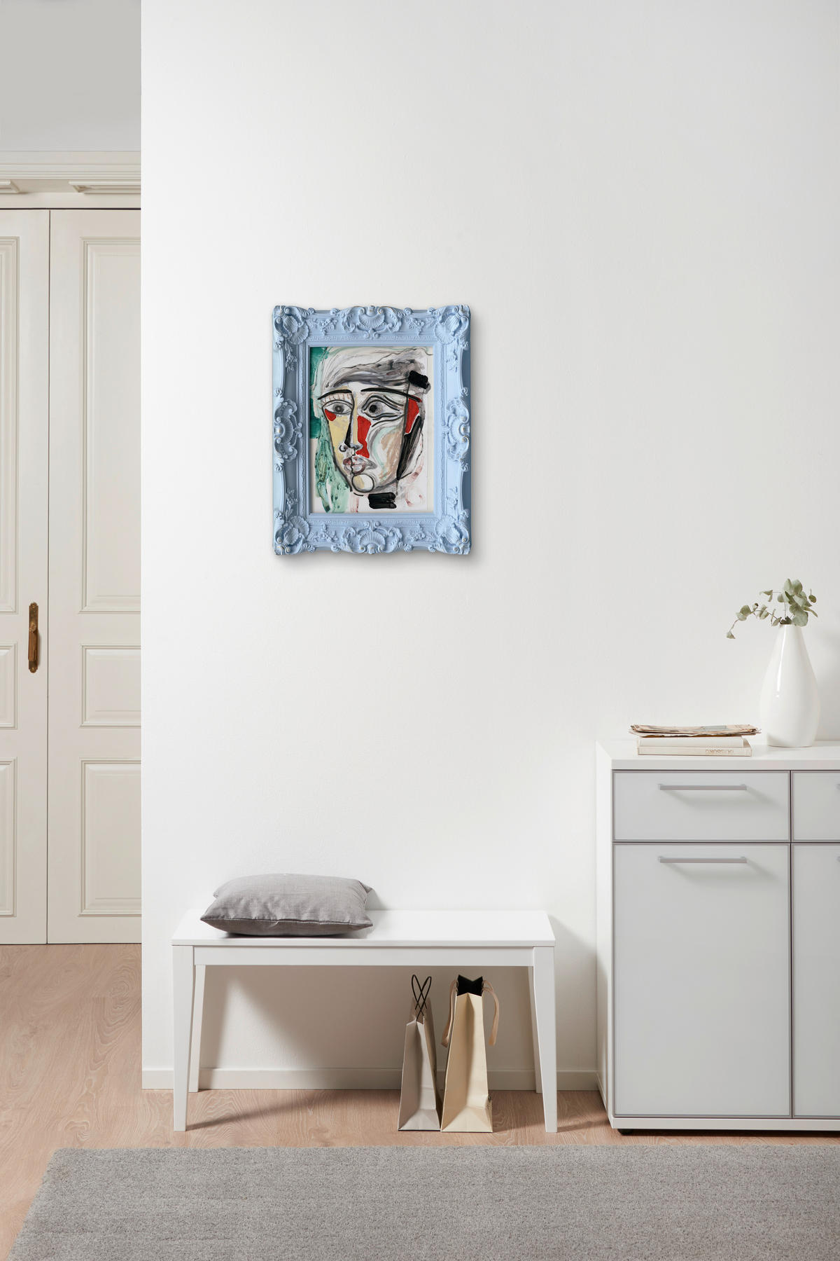 KUNSTDRUCK 44/54 cm  - Rot/Schwarz, Design, Papier/Kunststoff (44/54cm) - Monee