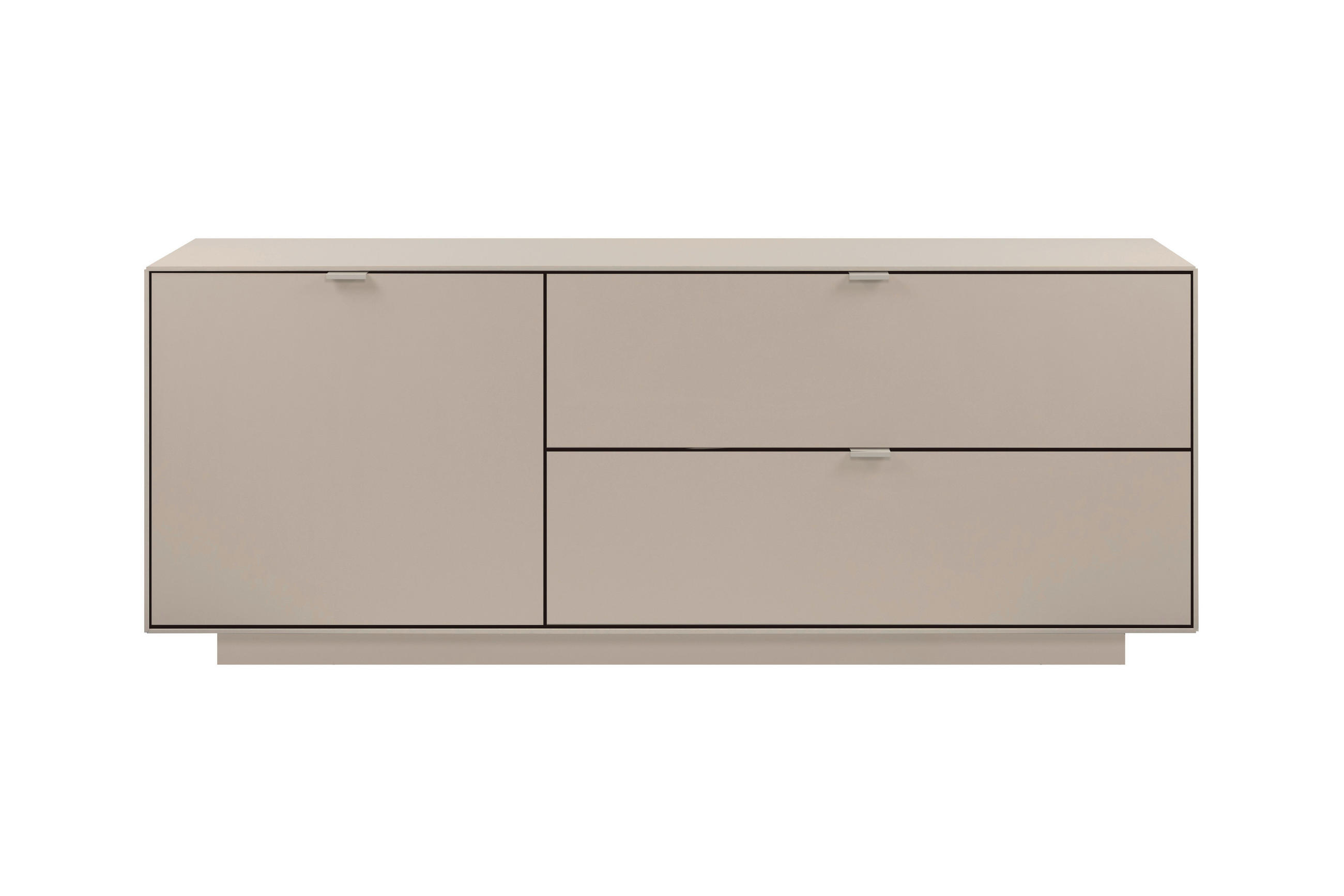 LOWBOARD Sofia  in 160/62/37,5 cm  - Sandfarben, Design, Holzwerkstoff/Kunststoff (160/62/37,5cm) - MID.YOU
