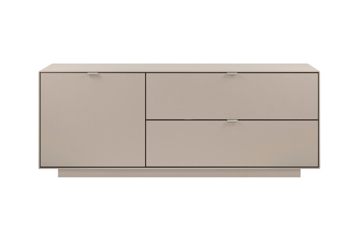 LOWBOARD Sofia  in 160/62/37,5 cm  - Sandfarben, Design, Holzwerkstoff/Kunststoff (160/62/37,5cm) - MID.YOU
