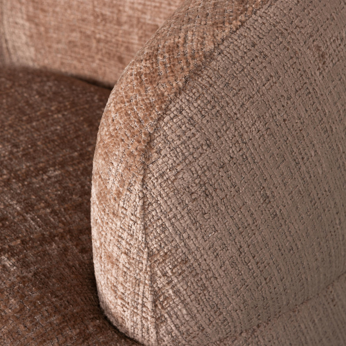 SESSEL in Chenille Sandfarben  - Sandfarben/Schwarz, Design, Textil/Metall (84/71/88cm) - Livetastic