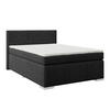BOXSPRINGBETT 140/200 cm  in Schwarz  - Alufarben/Schwarz, Basics, Kunststoff/Textil (140/200cm) - Boxxx