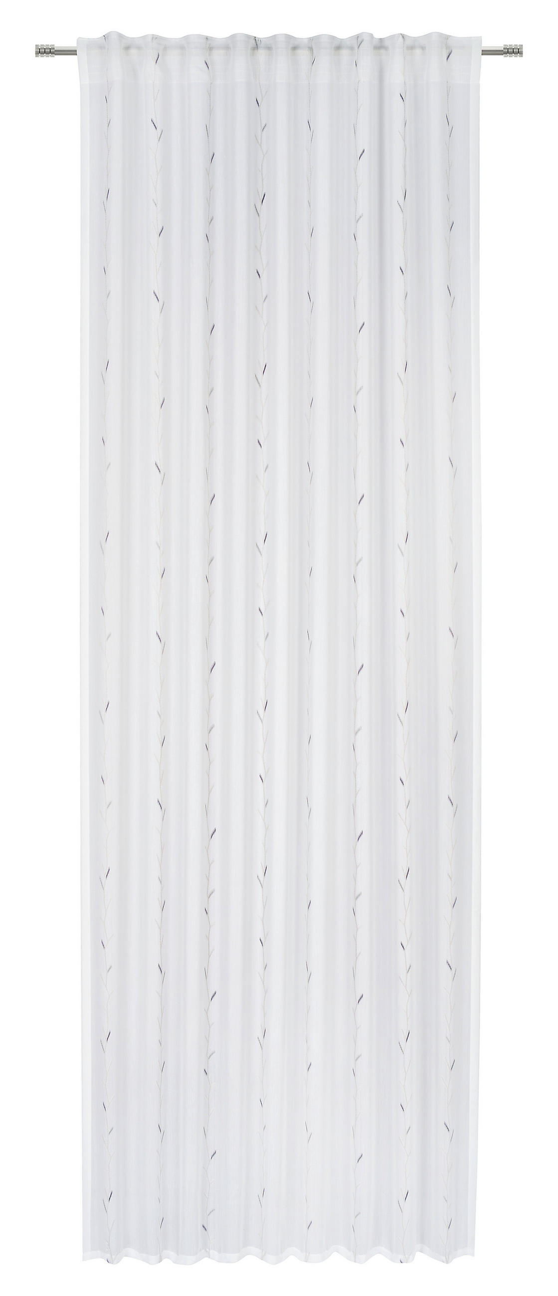 KONČANA ZAVESA  pol prosojno  140/280 cm   - črna/bela, Basics, tekstil (140/280cm) - Esposa