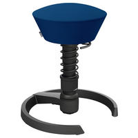 BÜROHOCKER 55/45,66/55 cm  - Blau/Schwarz, Basics, Textil/Metall (55/45,66/55cm) - Aeris