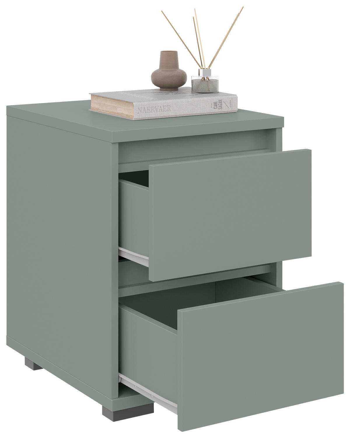 NACHTSCHRANK 40,1/54,8/48 cm  - Anthrazit/Graugrün, Design, Holzwerkstoff/Kunststoff (40,1/54,8/48cm) - Carryhome