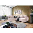 ECKSOFA in Chenille Beige  - Beige/Schwarz, Design, Kunststoff/Textil (194/307cm) - Carryhome