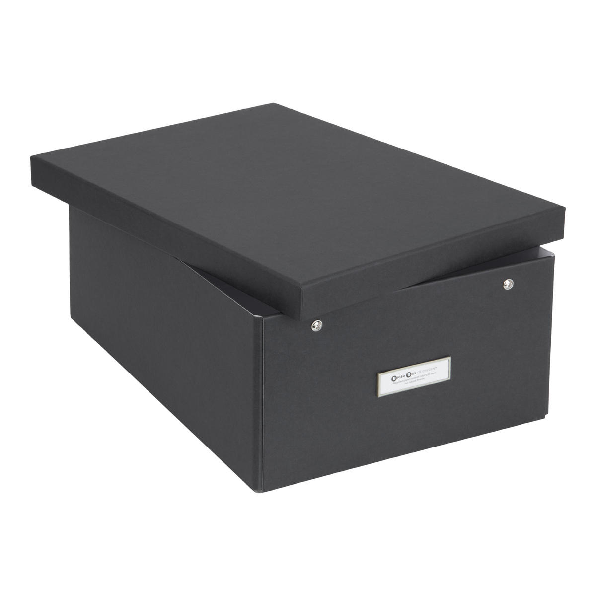 AUFBEWAHRUNGSBOX - Dunkelgrau/Grau, Basics, Karton/Papier (28.6/16.2/39.2cm)