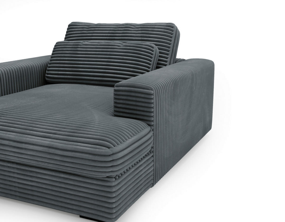 XXL-SESSEL - Creme/Schwarz, MODERN, Kunststoff/Textil (122/80/159cm) - Lomoco