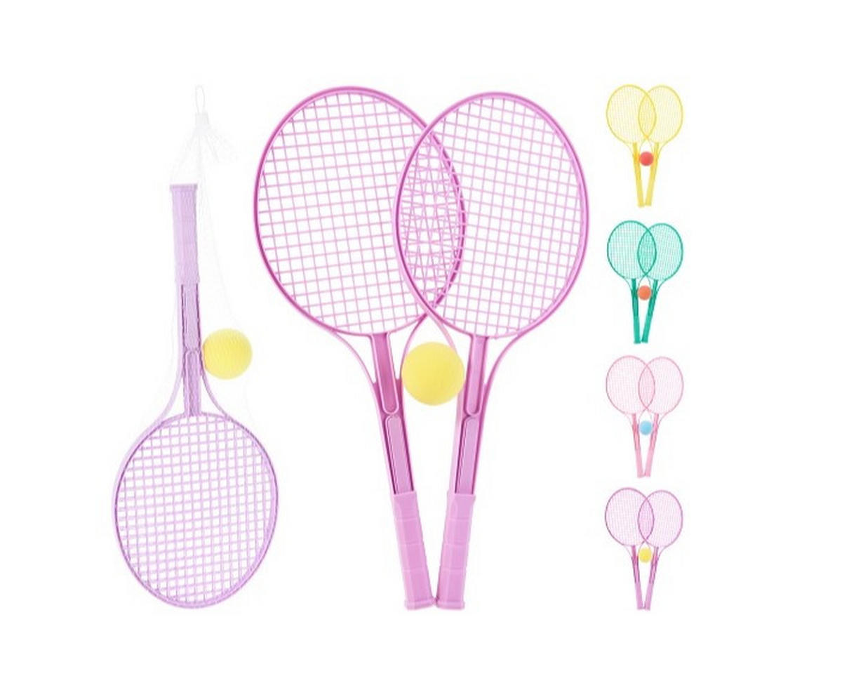 Tennis set - röd/blå, Basics, plast (54cm)