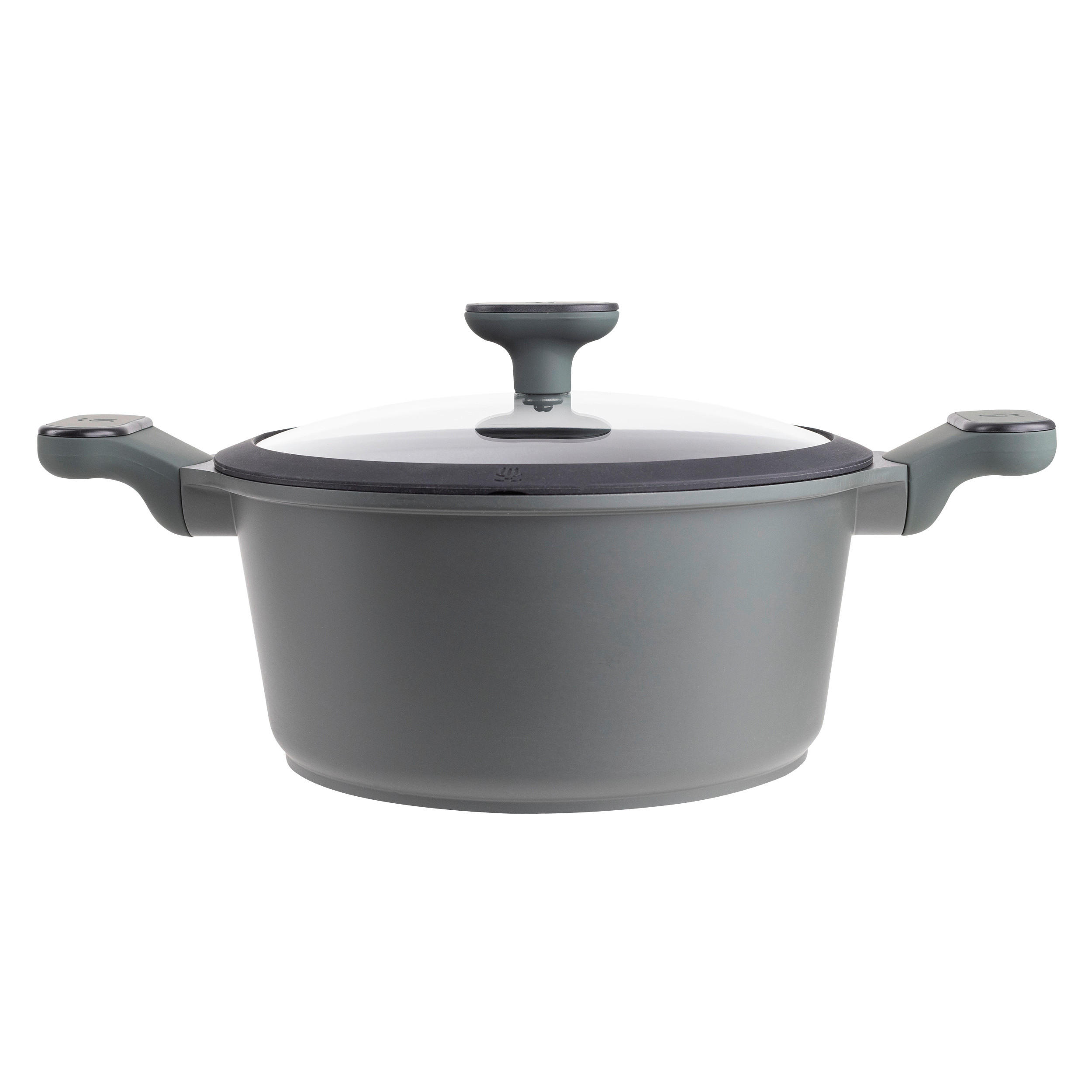 KOCHTOPFSET 5-teilig  - Klar/Grün, Basics, Glas/Metall