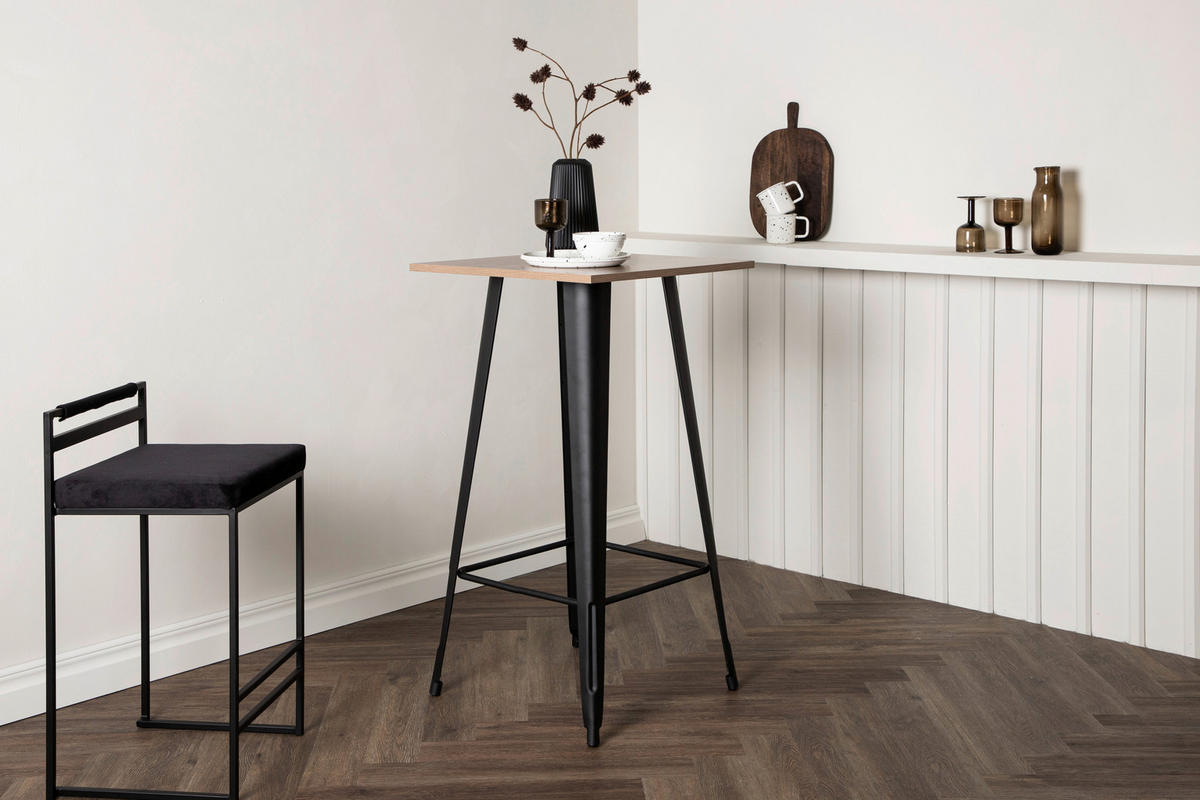 BARPALL i svart, beige  - beige/svart, Design, metall/trämaterial (60/105/60cm) - Livetastic