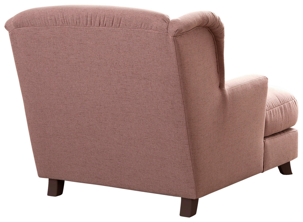 XXL-SESSEL in Flachgewebe Altrosa  - Dunkelbraun/Altrosa, Modern, Textil (109/104/145cm) - Sit & More