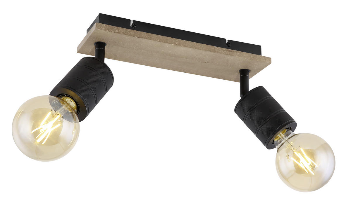 STRAHLER - Dunkelbraun/Schwarz, Design, Holz/Metall (31/10/18cm) - Globo