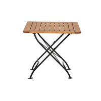 GARTENKLAPPTISCH 80/80/78 cm  - Robinienfarben/Schwarz, KONVENTIONELL, Holz/Metall (80/80/78cm) - Siena Garden