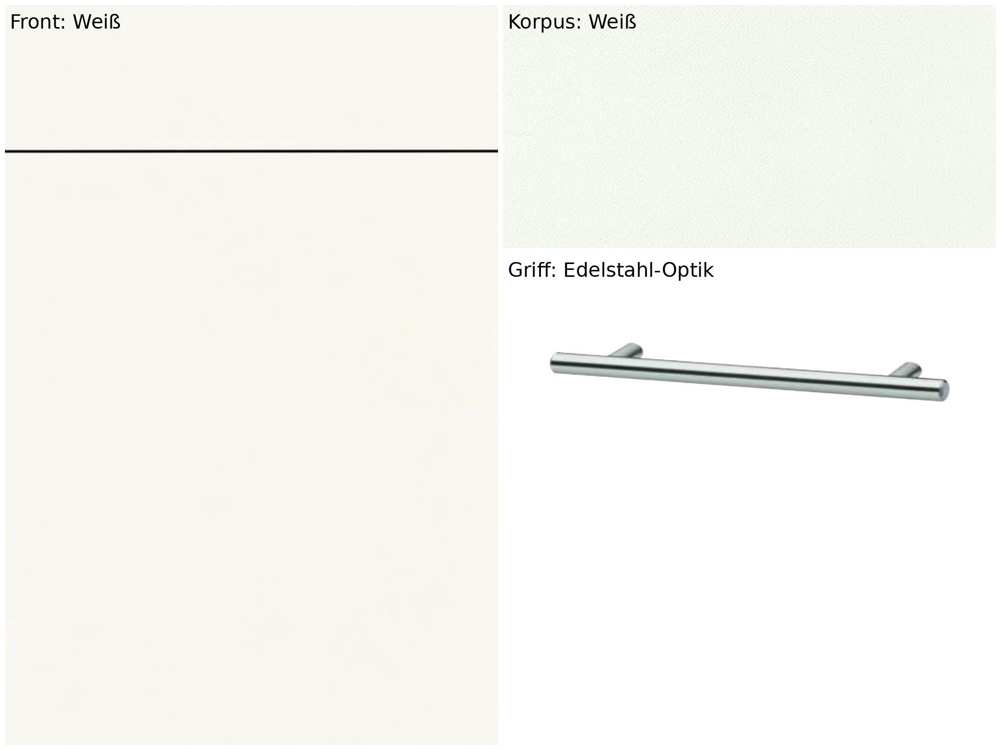 SPÜLENUNTERSCHRANK 50/87,8/57,6 cm  in Weiß  - Edelstahlfarben/Weiß, Basics, Holzwerkstoff/Metall (50/87,8/57,6cm) - Impuls