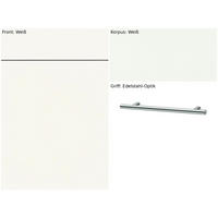SCHUBKASTENUNTERSCHRANK 90/87,8/57,6 cm  in Weiß  - Edelstahlfarben/Weiß, Basics, Holzwerkstoff/Metall (90/87,8/57,6cm) - Impuls