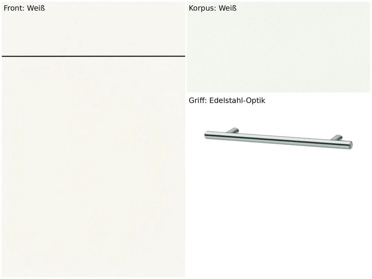 KOCHFELDUMBAUSCHRANK 60/87,8/57,6 cm  in Weiß  - Edelstahlfarben/Weiß, Basics, Holzwerkstoff/Metall (60/87,8/57,6cm) - Impuls