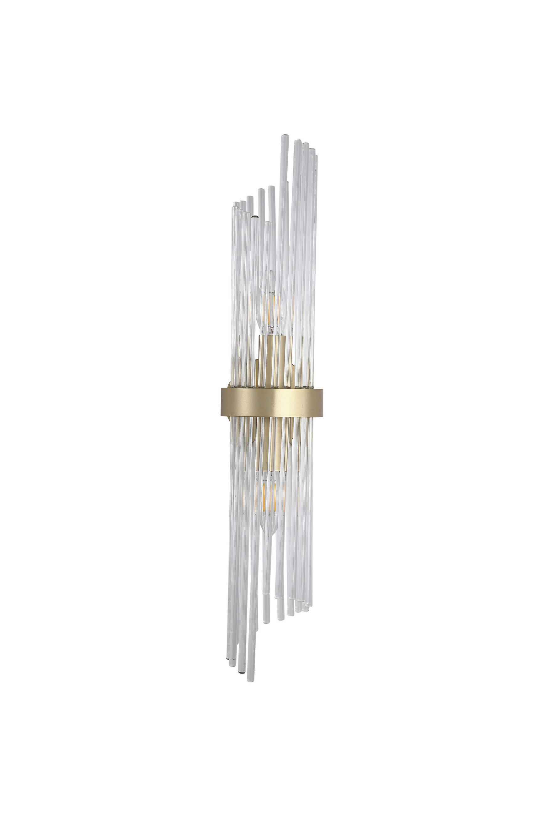 BADEZIMMER-WANDLEUCHTE Lara 13,5/11/56 cm  - Klar/Goldfarben, Design, Glas/Metall (13,5/11/56cm)