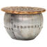 COUCHTISCH Mangoholz massiv rund Braun, Silberfarben - Silberfarben/Braun, Design, Holz/Metall (69/42cm) - CARRYHOME
