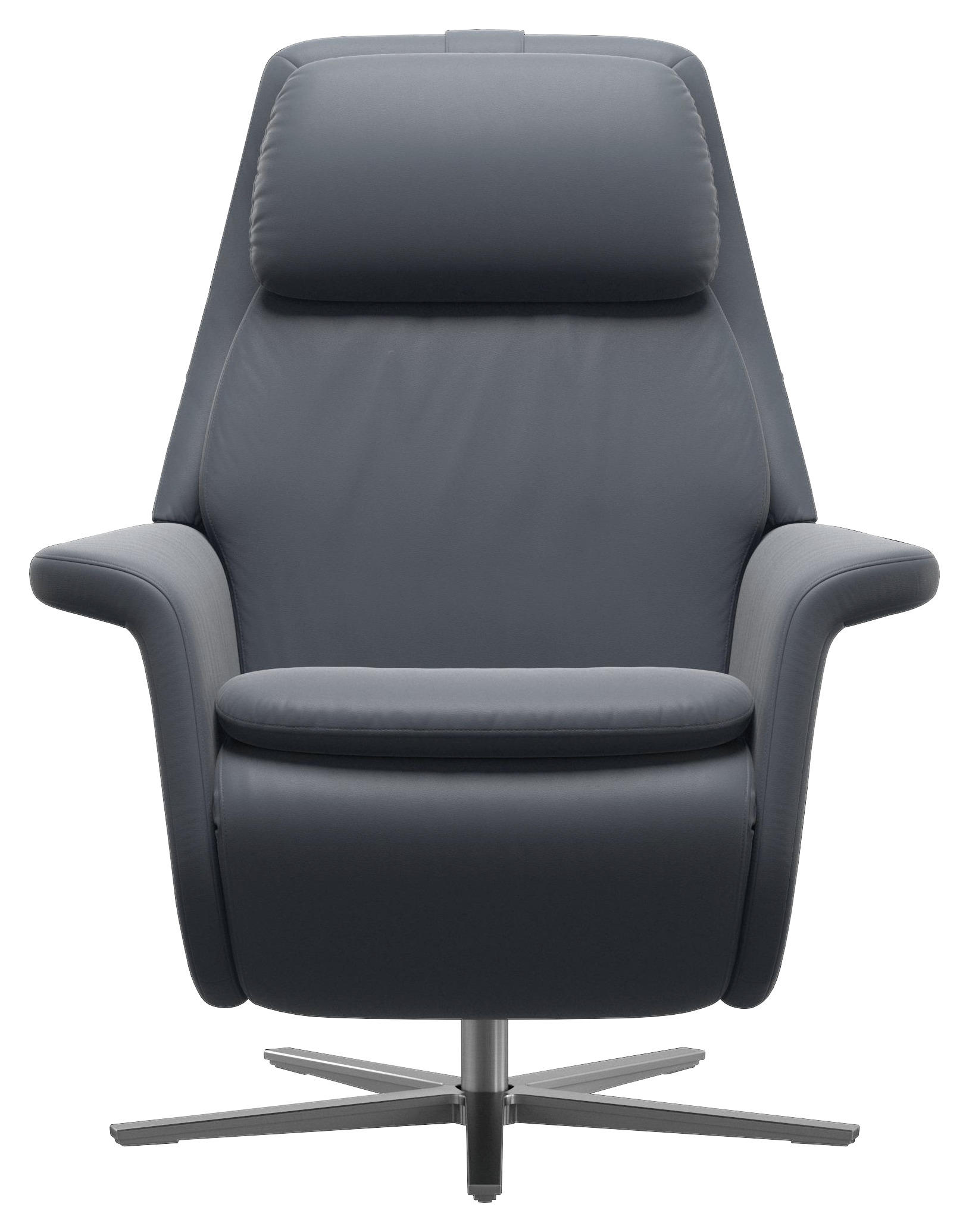 RELAXSESSEL in Leder Blau  - Blau/Alufarben, Natur, Leder (84/116/89cm) - Stressless